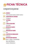 Mesa De Jantar Isadora Tampo MDF 6 Cadeiras Isadora Moderna Tork Naturale - 6