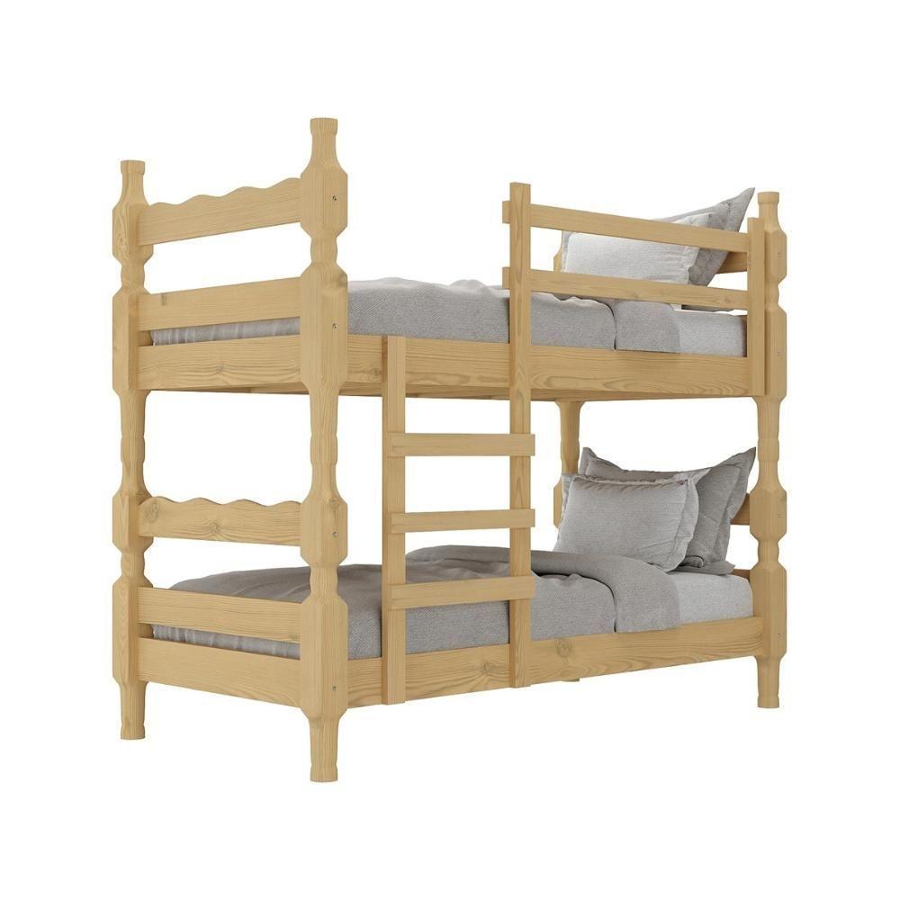 Beliche Madeira Maciça Para Colchão 78/88 X 188cm Porto Multimóveis VCR4138 - Natural - 2