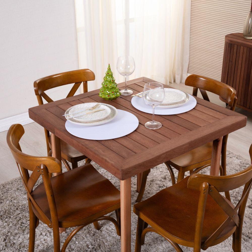 Sousplat Capa E Base Mdf Basic Liso 35cm Diâmetro Tecido Oxford 100% Poliéster - Branco - 2