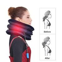 Suporte Pescoco Colar Cervical Almofada Inflavel Viagem Travesseiro Protetor Alivio Ortopedico Dor Tracao Vertical Exten - 7