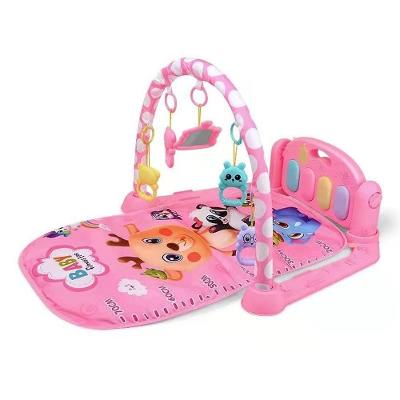 Tapete Atividades Bebe Ginasio Infantil Piano Musical Mobile Interativo Portatil Multiuso Playground Rosa