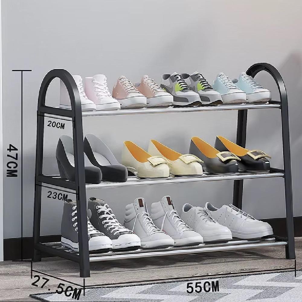Sapateira Organizadora Estante Industrial Prateleira Porta Sapatos Tenis 3 Andares Rack 9 Pares Lavanderia Quarto Closet - 3