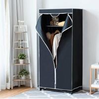 Guarda Roupa Portatil Armario Multifuncional Arara Cabideiro Dobravel Organizador Camping Preto - 2