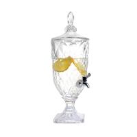 Suqueira De Cristal Dispenser De Bebidas Vidro 2 Litros Com Torneira Luxo Vintage Festa Casamento - 6