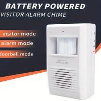 Sensor Presenca Longo Alcance Campainha Sem Fio Alarme Movimento Musical Anunciador Sonoro Detector Pessoas - 3