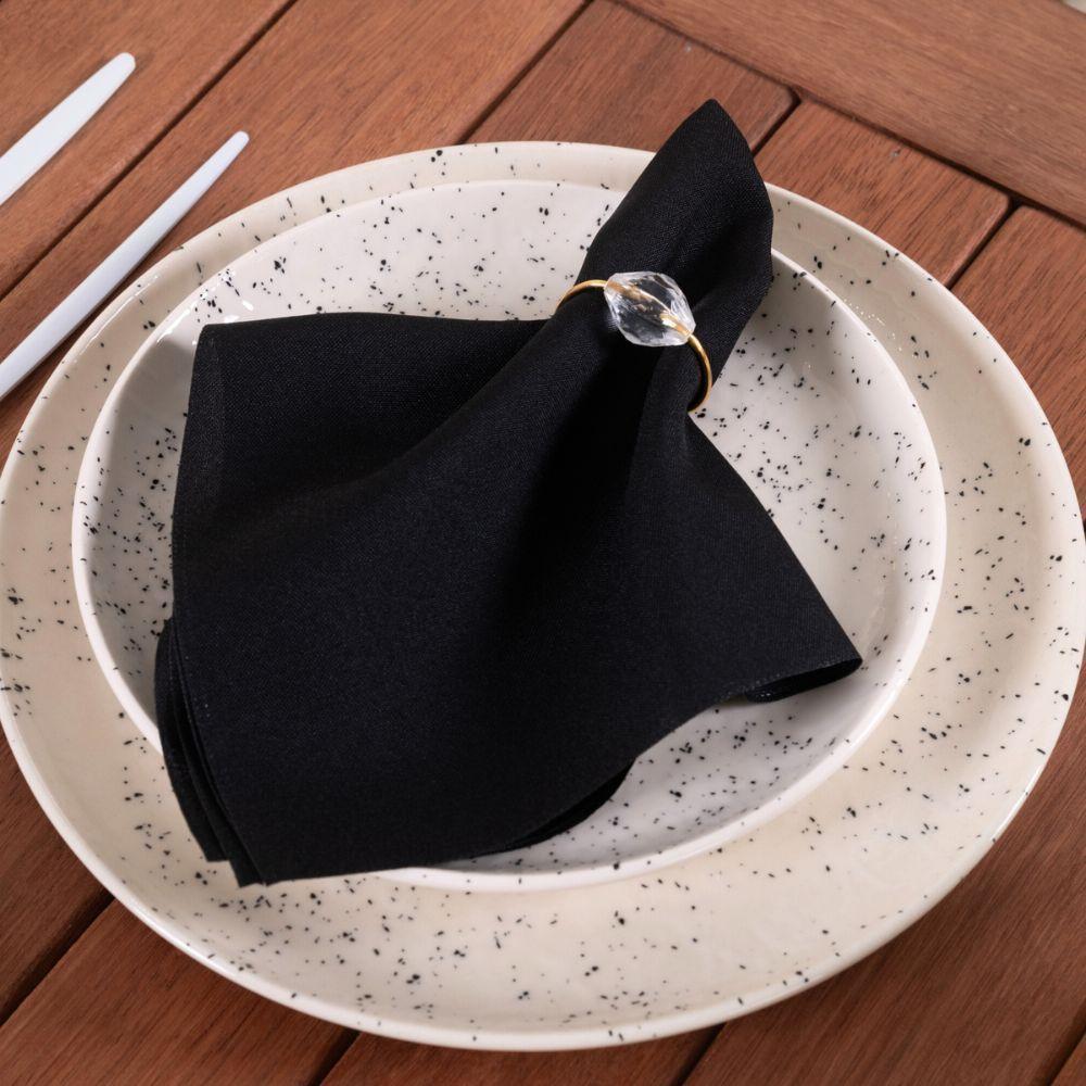 Kit Anel Para Guardanapos Cristalino 4cm X 3cm Argola - Dourada - 3