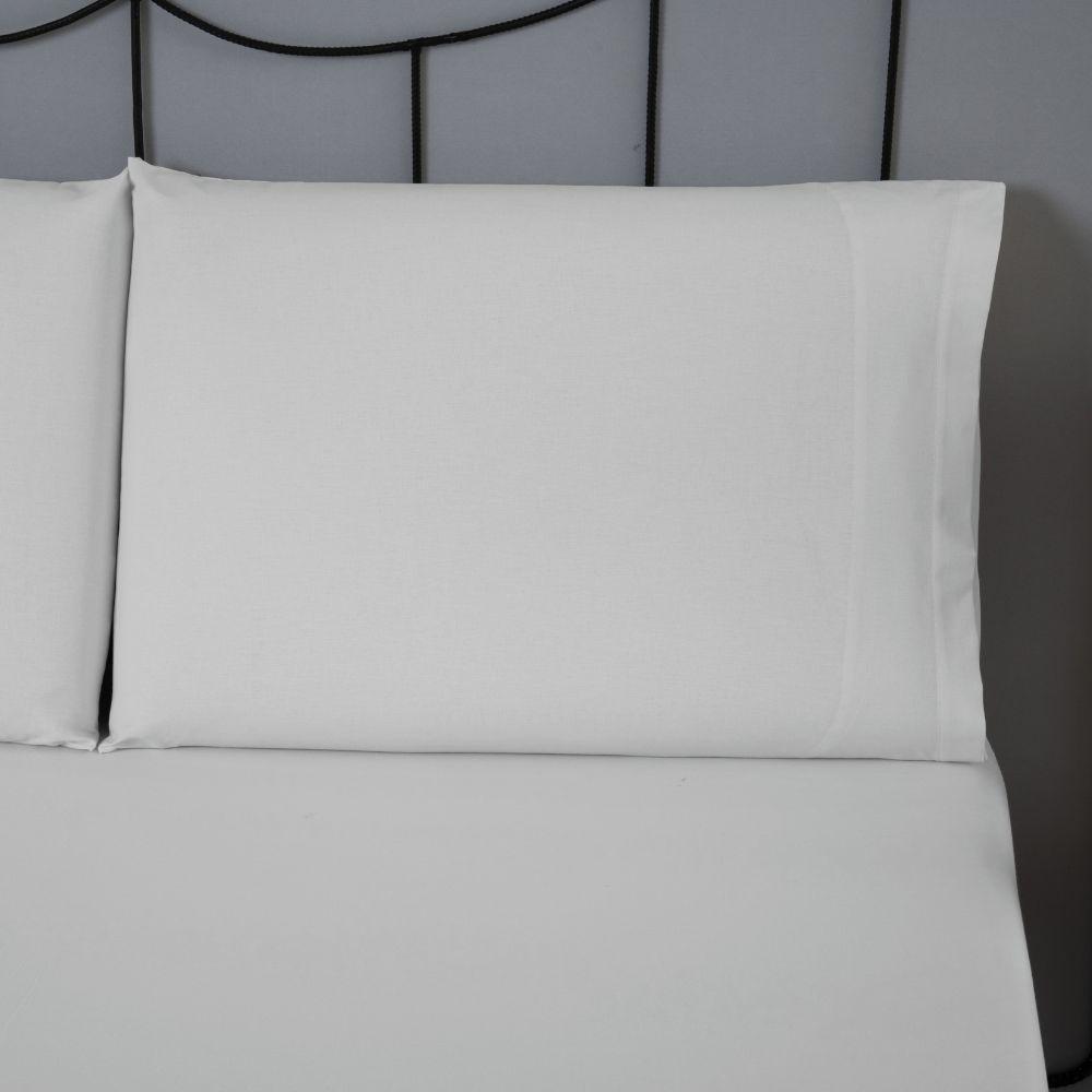 Jogo De Lençol Dia A Dia Liso 3 Peças King 80% Algodão 20% Poliéster Percal 140 Fios - Branco - 3