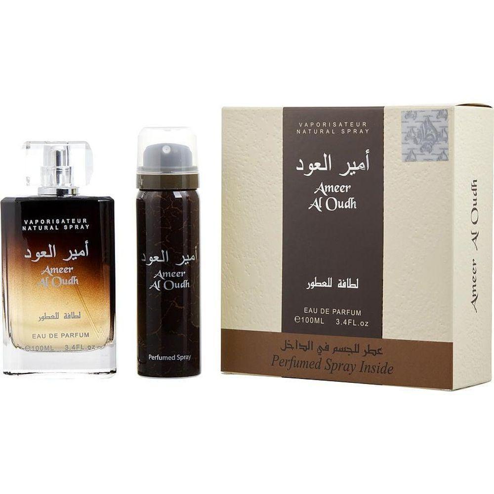 Perfume Unisex Lattafa Ameer Al Oudh Eau de Parfum Spray 100ml e Deodorante 50 - 1