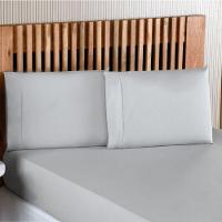 Jogo De Lençol King Percal 200 Fios 100% Algodão 3 Peças - Cinza - 2