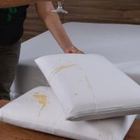 Capa Protetora Impermeável Para Travesseiro 1 Peça 70cm X 50cm 180 Fios 100% Algodão Com Zíper Branco - 4