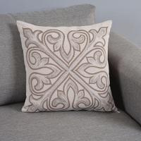 Capa Para Almofada Grécia 1 Peça 45cm X 45cm 60% Algodão - 40% Poliéster Tecido Jacquard Com Zíper - Cáqui - 1