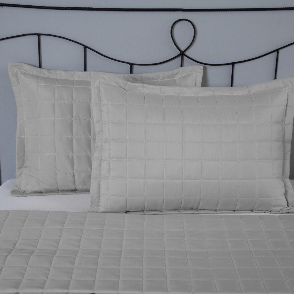 Porta Travesseiro Matelado Soft 1 Peça 70cm X 50cm 100% Poliéster - Cinza - 4