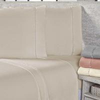 Jogo De Lencol Solteiro 400 Fios Micropercal Toque De Algodao 2 Pecas - Bege - 1