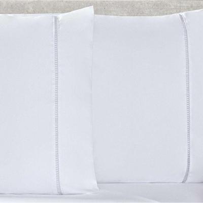 Jogo De Lençol Solteiro 400 Fios Micropercal Toque De Algodão 3 Peças - Branco