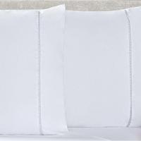 Jogo De Lençol Solteiro 400 Fios Micropercal Toque De Algodão 3 Peças - Branco - 1