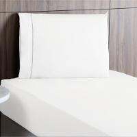 Jogo De Lençol Solteiro Percal 200 Fios 100% Algodão 2 Peças - Branco - 2