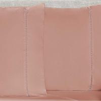 Jogo De Lençol Solteiro 400 Fios Micropercal Toque De Algodão 3 Peças - Rose - 2