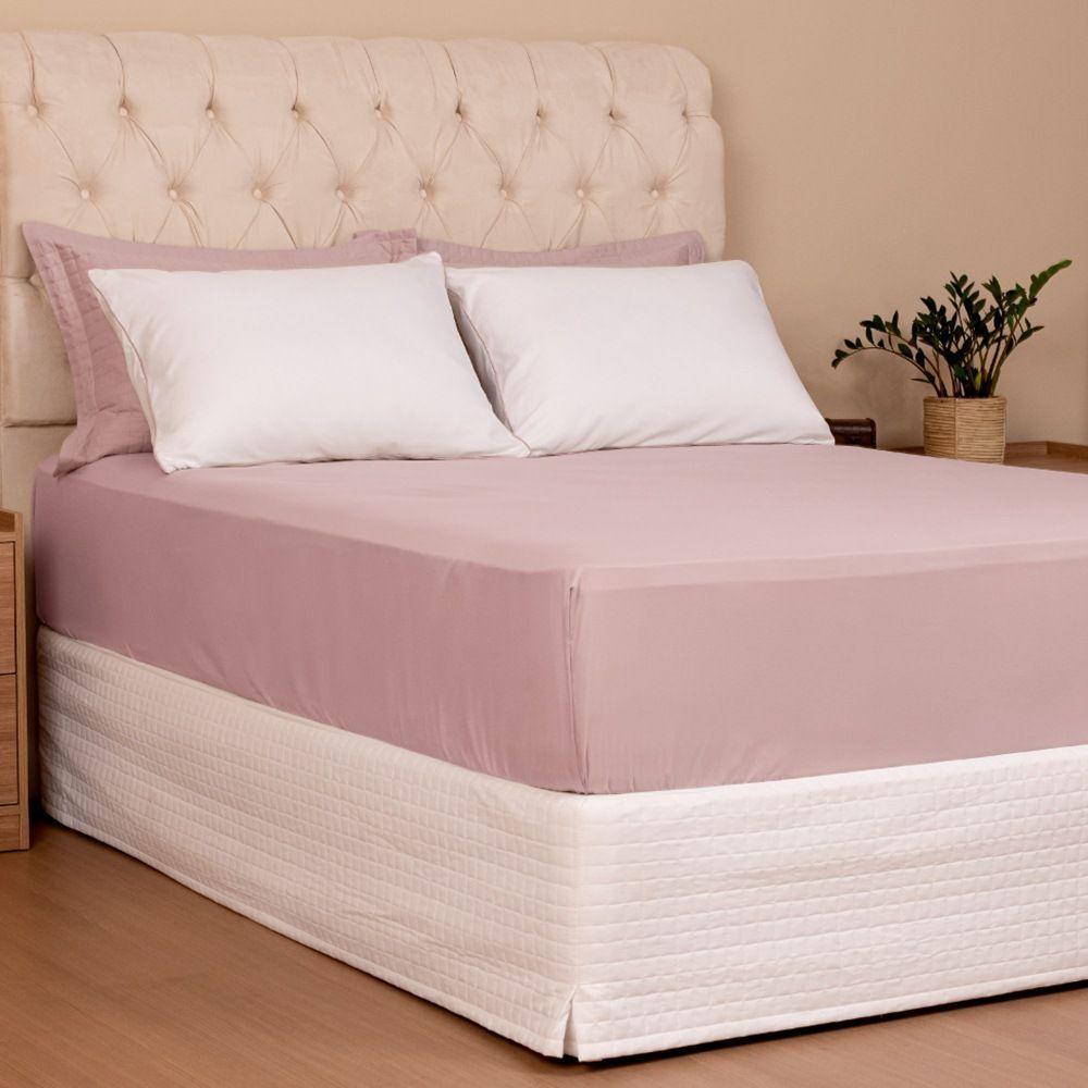 Jogo De Lençol Queen Linea Micropercal 200 Fios 3 Peças - Rose - 2