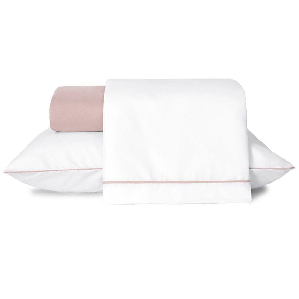 Jogo De Lençol Solteiro Linea Micropercal 200 Fios 3 Peças - Rose - 1