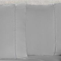 Jogo De Lençol Queen 400 Fios Micropercal Toque De Algodão 4 Peças - Cinza - 2