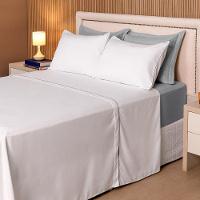 Jogo De Lençol Queen Linea Micropercal 200 Fios 4 Peças - Cinza - 2