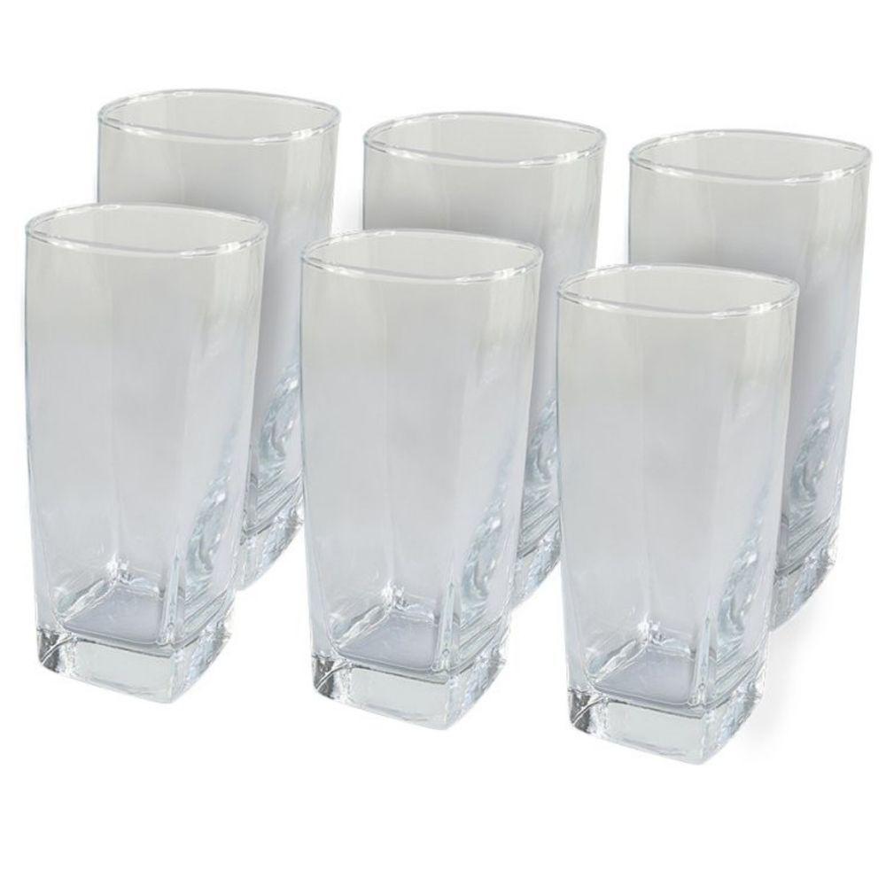 Conjunto De Copos De Vidro 320ml Design Moderno E Resistência Em 6 Peças - 1