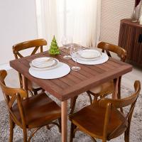 Sousplat Capa E Base Mdf Basic Liso 35cm Diâmetro Tecido Oxford 100% Poliéster - Palha - 1