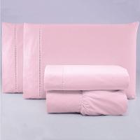 Jogo De Lençol King Percal 200 Fios 100% Algodão 4 Peças - Rosa - 2