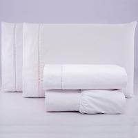 Jogo De Lençol King Percal 200 Fios 100% Algodão 4 Peças - Branco - 2