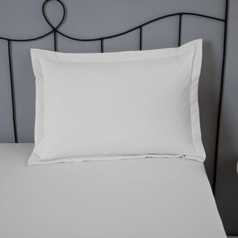 Porta Travesseiro Dia A Dia 1 Peça 70cm X 50cm 80% Algodão / 20% Poliéster Percal 140 Fios - Branco - 3