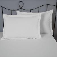 Porta Travesseiro Dia A Dia 1 Peça 70cm X 50cm 80% Algodão / 20% Poliéster Percal 140 Fios - Branco - 4