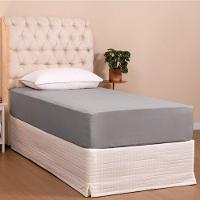 Jogo De Lençol Solteiro Linea Micropercal 200 Fios 2 Peças - Cinza - 2