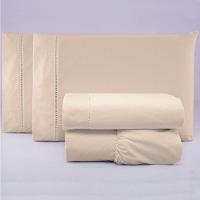 Jogo De Lençol King Percal 200 Fios 100% Algodão 4 Peças - Caqui - 2