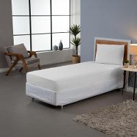 Jogo De Lençol Dia A Dia Liso 2 Peças Solteiro 80% Algodão / 20% Poliéster Percal 140 Fios - Branco - 2