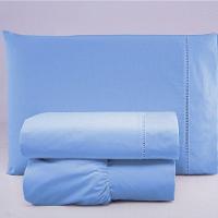 Jogo De Lençol Solteiro Percal 200 Fios 100% Algodão 3 Peças - Azul - 2