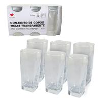 Conjunto De Copos De Vidro Elegantes 320ml Ideal Para Bebidas Geladas 6 Unidades - 5