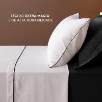 Jogo De Lençol Solteiro Linea Micropercal 200 Fios 3 Peças - Preto - 3