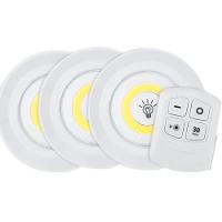 Kit 3 Lâmpadas Luminária Led Controle Sem Fio - 1