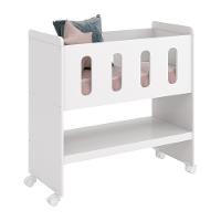Mini Berço Zain 3 Em 1 Branco Brilho Com Colchão - Reller Móveis - 1