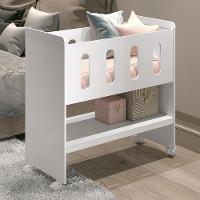Mini Berço Zain 3 Em 1 Branco Brilho Com Colchão - Reller Móveis - 2