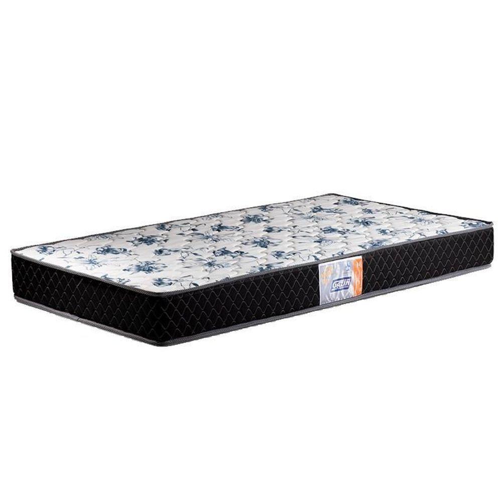 Cama Solteiro Simba Branco Fosco Com Pés Amadeirado E Colchão D33 - Reller Móveis Branco Fosco - 4