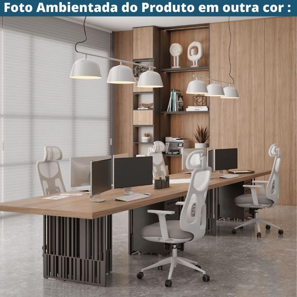 Cadeira Escritório Nr-17 Everest Presidente C- Braços Fratini Encosto Tela Mesh Preta Base Rodízio - 5