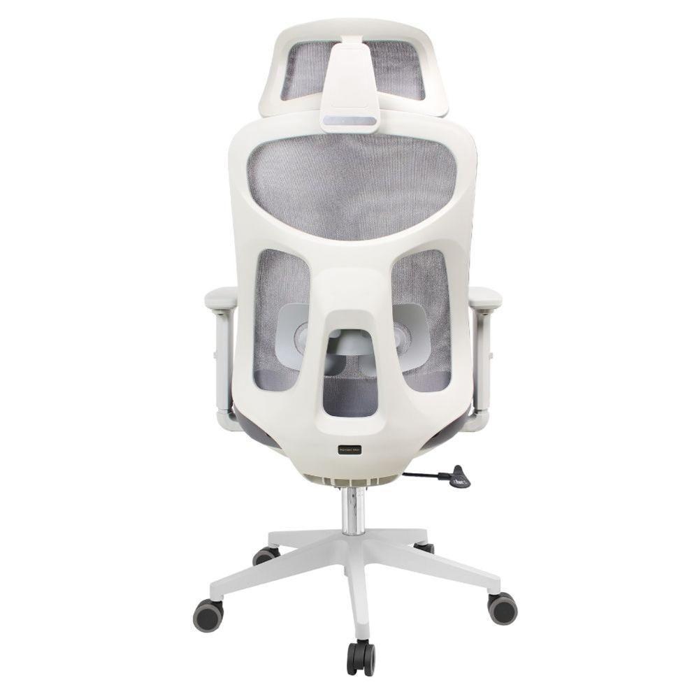 Cadeira Escritório Nr-17 Everest Presidente C- Braços Fratini Encosto Tela Gelo-cinza Base Rodízio - 3