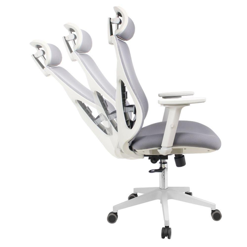 Cadeira Escritório Nr-17 Everest Presidente C- Braços Fratini Encosto Tela Gelo-cinza Base Rodízio - 4
