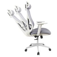 Cadeira Escritório Nr-17 Everest Presidente C- Braços Fratini Encosto Tela Gelo-cinza Base Rodízio