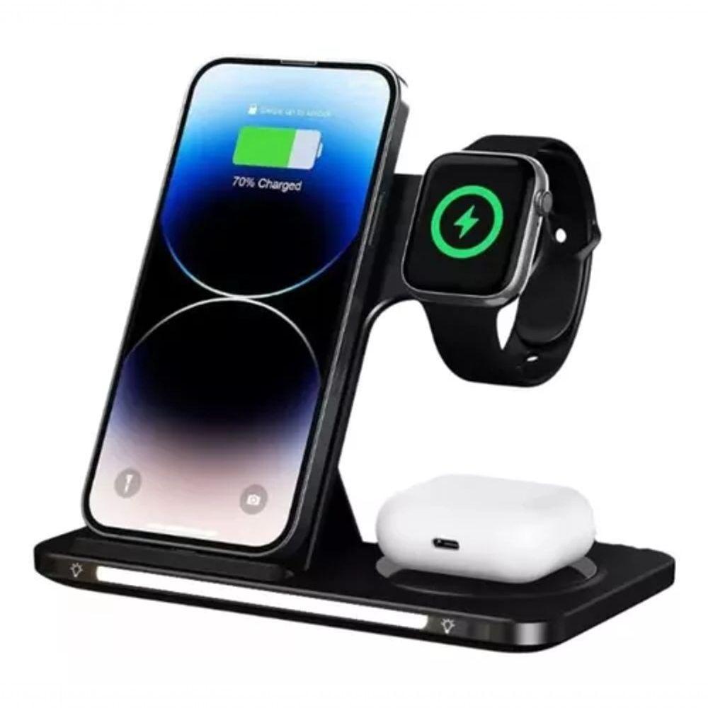 Estação De Carregamento 5 Em 1 Celulares Fones E Relógios - 1