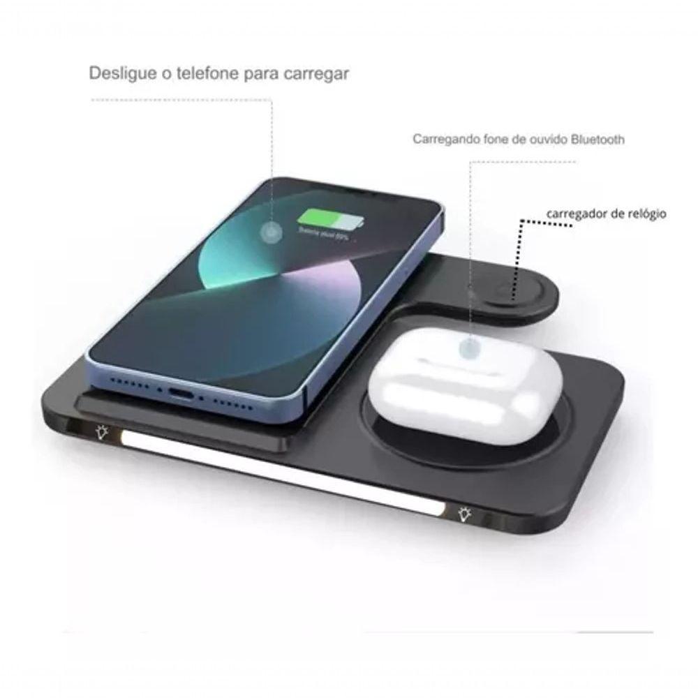 Estação De Carregamento 5 Em 1 Celulares Fones E Relógios - 3