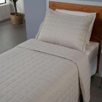 Kit Cobre Leito Matelado Dupla Face Soft 2 Peças Solteiro 100% Poliéster - Areia - 1