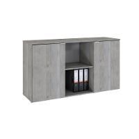 Armário Baixo com 02 Portas e Nicho 75x135x42cm Snow Branco Wlab135 - 1