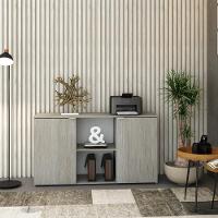 Armário Baixo com 02 Portas e Nicho 75x135x42cm Snow Branco Wlab135 - 5